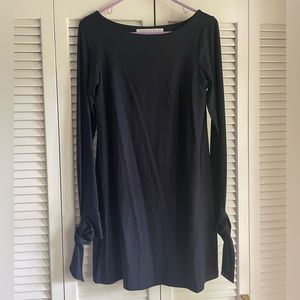 Susana Monaco - small, navy blue, shift, long sleeve, dress